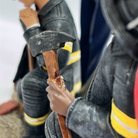 Firemen Rescue Sculpture Statue 911 Tribute  Figure "A Pocket Full of Hope" - Picture 13 of 15